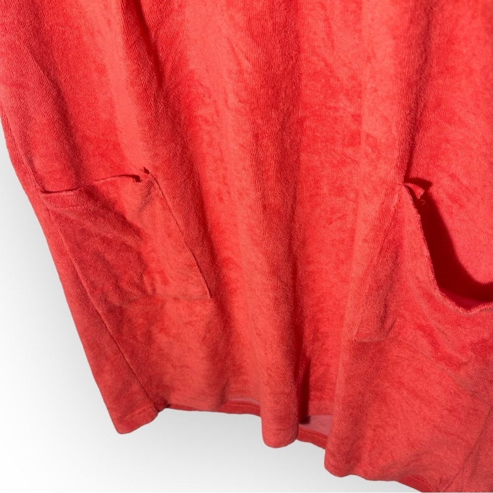 Metropolitan 90s Terrycloth Jumper dress Bright Orange coverup swim cover vtg - Picture 5 of 9